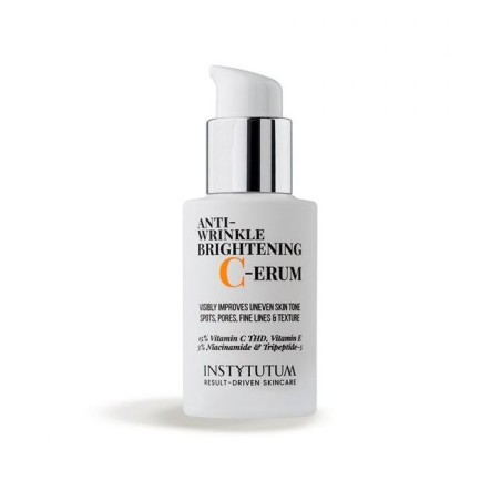Суперконцентрований серум з вітаміном С Instytutum Anti-wrinkle brightening C-erum з ніацинам., трипептидом, скваланом, HA 30ml