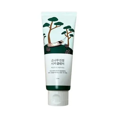 Інтенсивна пінка Round Lab Pine Calming Cica Cleanser екстр. сосни, зеленого чаю, бурих водоростей + BHA та HA 150ml — фото 2