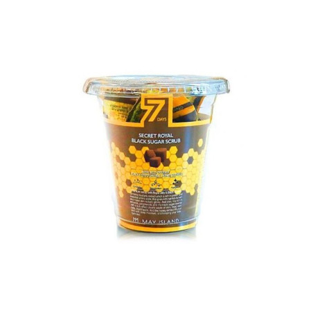 Набір скрабів May Island 7 Days Secret Royal Black Sugar Scrub 3г*12шт — з чорним цукром, екстрактами меду та маточного