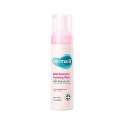 Слабокислотна пінка для жіночої гігієни Derma:B Mild Feminine Foaming Wash з трав'яними екстрактами та центеллою, 200 мл — фото