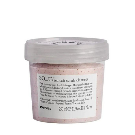 Паста-скраб для очищення шкіри голови Davines SOLU Sea Salt Scrub Cleanser з морською сіллю, канделільським воском 250 мл —