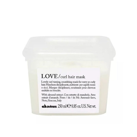 Маска для живлення та контролю завитка Davines LOVE Curl з екстрактом мигдалю, насичений протеїнами, вітамінами В, Е 250 мл —