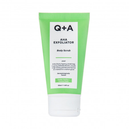 Мініформат Скраб для тіла з AHA-кислотами з ароматом ванілі та кокоса Q+A AHA Exfoliator Body Scrub 50ml — фото 1