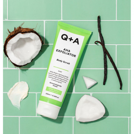 Мініформат Скраб для тіла з AHA-кислотами з ароматом ванілі та кокоса Q+A AHA Exfoliator Body Scrub 50ml — фото 2