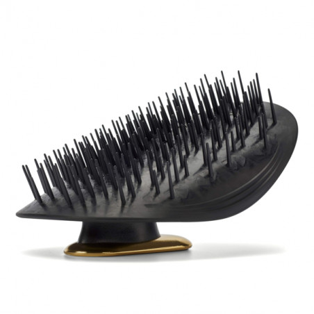 MANTA Brush Black/Gold — розплутування вузлів, зменшення ламкості, масаж шкіри голови — текстура