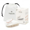 MANTA Brush White/Rose Gold — термостійка до 80°C, антистатична, для всіх типів волосся — аплікація