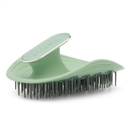 MANTA Brush Sage Green — щітка для здоров'я шкіри голови та волосся, силікон, FLEXGUARD™ технологія — вигляд товару