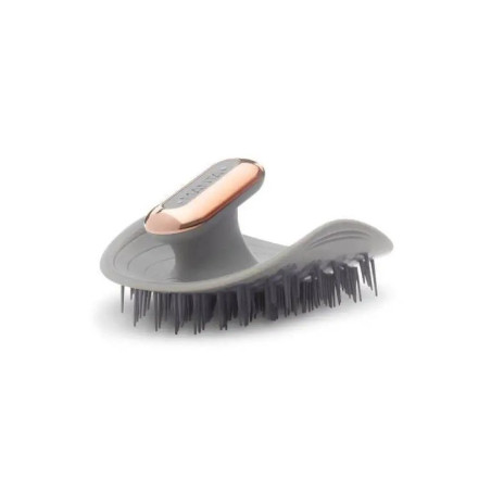 MANTA Pulse Brush Grey — масажна щітка для здоров'я шкіри голови та волосся, силікон, FLEXGUARD™ технологія — вигляд товару
