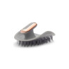 MANTA Pulse Brush Grey — масажна щітка для здоров'я шкіри голови та волосся, силікон, FLEXGUARD™ технологія — вигляд товару