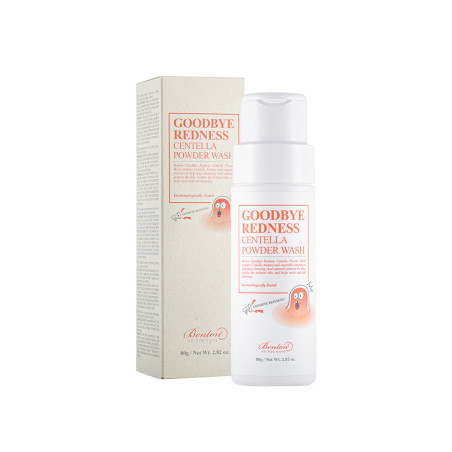 Ензимна пудра для обличчя Benton Goodbye Redness Centella 80 г — делікатне очищення чутливої шкіри, усунення почервонінь —