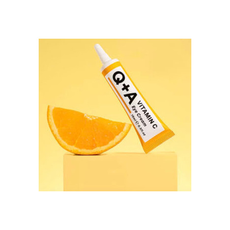 Крем для очей Q+A Vitamin C Eye Cream 15ml — гіалуронова кислота, ніацинамід, освіження шкіри — вигляд товару