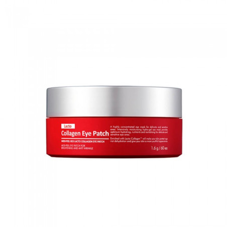 Омолоджувальні патчі Medi-Peel Red Lacto Collagen Eye Patch 60 шт — з колагеном, амінокислотами, ферментами лактобактерій,