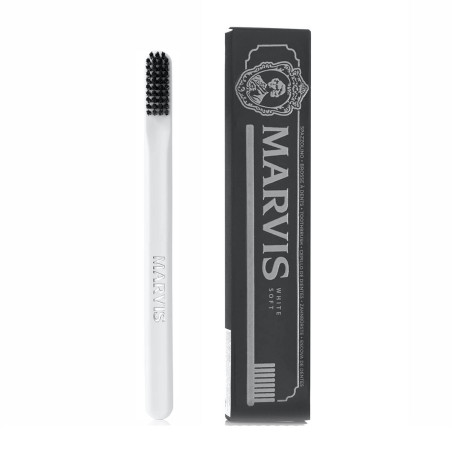 Зубна щітка Marvis Soft Toothbrush White — 9180 ультрам'яких щетинок, вигин 210°, SCP покриття — вигляд товару