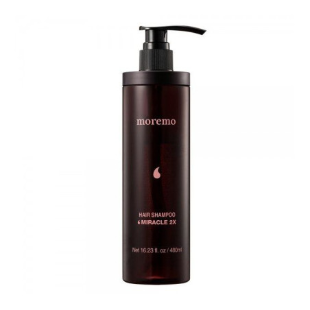 Moremo Hair Shampoo Miracle 2X 480 мл — відновлювальний шампунь з міддю, екстр. ірландського моху, HP-DCC комплексом — упаковка