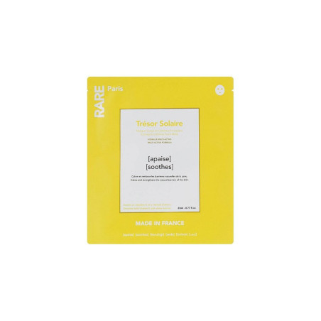 RARE Paris Trésor Solaire Soothing Face Mask 23ml — заспокійлива маска з вітаміном Е та екстрактом арніки, зміцнення захисного