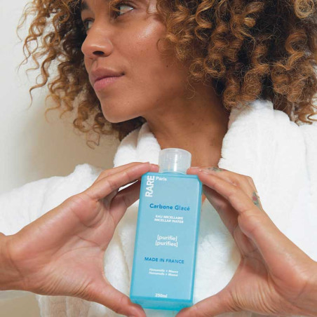 Міцелярна вода RARE Paris Carbone Glacé Purifying Micellar Water 250ml — з екстрактом арніки, відновлення балансу, усунення