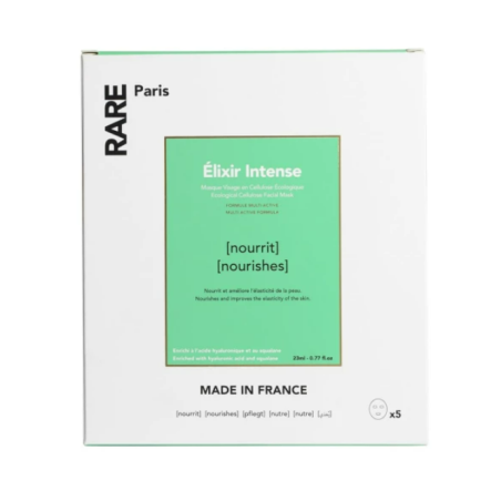 RARE Paris Élixir Intense Nourishing Face Mask 5x23 мл — живильна тканинна маска з гіалуроновою кислотою та скваланом,