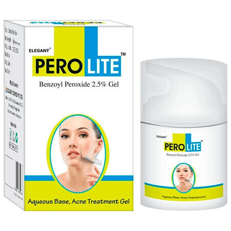 Гель Perolite Benzoyl Peroxide 2.5% Gel 30 г — на водній основі, боротьба з акне, бензоїл пероксид, гліцерин, відлущення, для