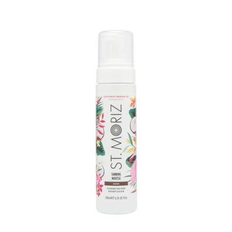 St. Moriz Pro Dark Coconut Paradise 200 мл — автобронзатор-мус для засмаги, кокосова олія, алое вера, вітамін Е — вигляд товару