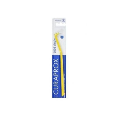 Монопучкова зубна щітка Curaprox CS 1006 Single Sulcular для брекетів — щітинки Curen®, діаметр 0,1 мм, адаптація до лінії ясен