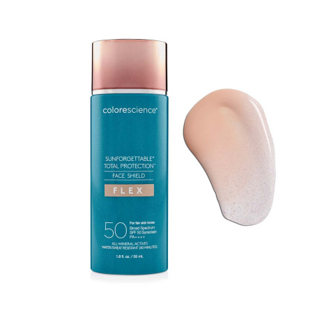 Сонцезахисний крем Colorescience Sunforgettable Face Shield Flex SPF 50 55 мл — захищає від УФ, вирівнює тон, зволожує —