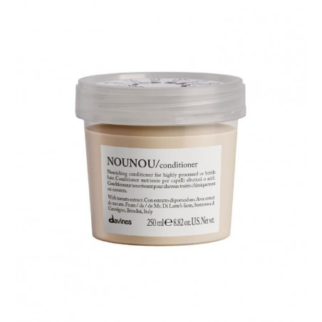 Davines NOUNOU Conditioner 250 мл — живильний кондиціонер для пошкодженого волосся, екстракт томату, олії жожоба та мигдалю —