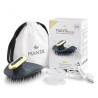 MANTA Pulse Brush Deep Ocean Blue — масажна щітка для здоров'я шкіри голови та волосся, силіконова основа, термостійка до 80°C