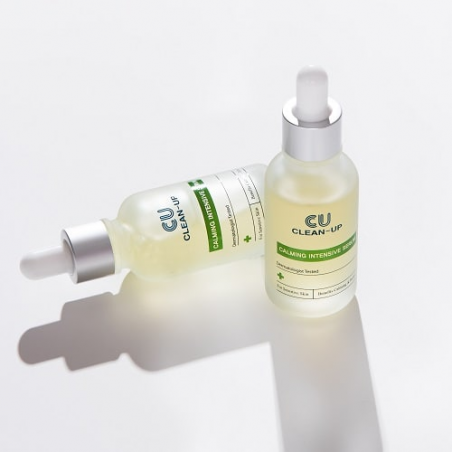Сироватка CUSKIN Clean-Up Calming Intensive 30ml — зміцнення судин, усунення почервонінь, жирна, комбінована шкіра — аплікація