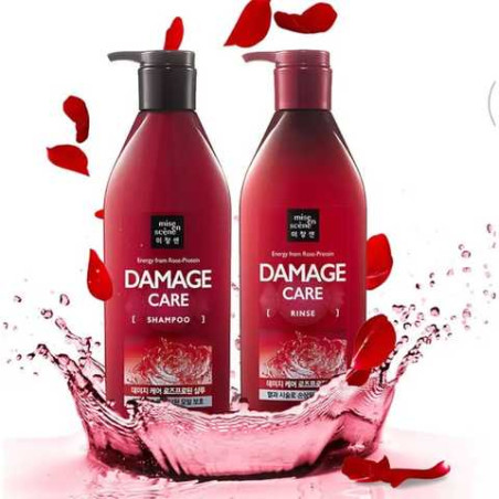 Mise En Scene Damage Care Shampoo 680ml — відновлювальний шампунь для тьмяного волосся, екстракт камелії, бджолине маточне