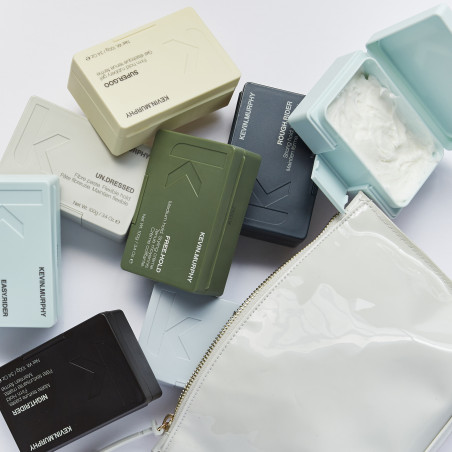 Розгладжувальний крем Kevin Murphy Easy.Rider 30г — текстура засобу, антиоксиданти зеленого чаю, олія квітів герані — текстура