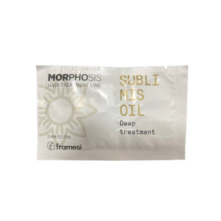 Маска Framesi Morphosis Sublimis Oil Deep 15ml — живлення зневодженого волосся, вітамін Е, трегалоза — вигляд товару