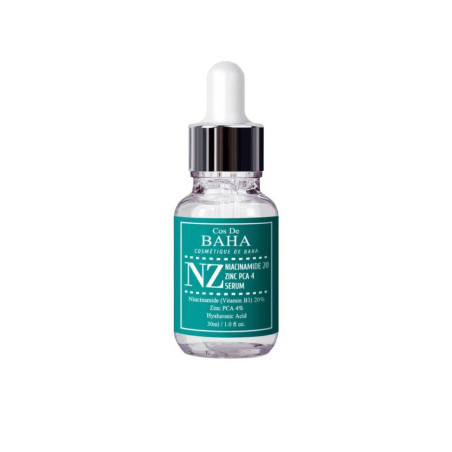 Сироватка Cos De BAHA Niacinamide Zinc Serum 30ml з ніацинамідом 20%, цинком 4%, гіалуроновою кислотою, для жирної шкіри,