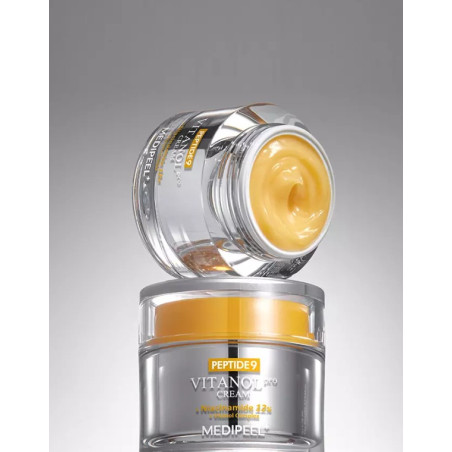 Крем для обличчя Medi-Peel Peptide 9 Vitanol Cream Pro з пептидами, вітанолами та ніацинамідом 12% 50 мл — комплекс вітанолу