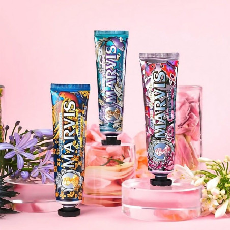 Професійна зубна паста зі смаком м'яти та квітів османтусу Marvis Garden Collection Dreamy Osmanthus 75ml — унікальний смак