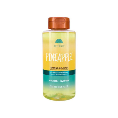 Tree Hut Pineapple Foaming Gel Wash 532ml — гель для душу з олією Ші та екстрактом Алое Вера, інтенсивне зволоження та бадьорий