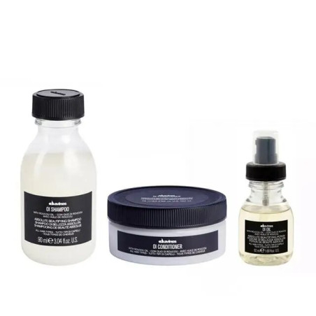 Подарунковий набір Davines OI Mini Kit — олія аннато, олія троянди, рицинова олія, для блиску та росту волосся, вигляд товару