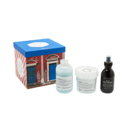 Подарунковий набір Davines MINU Kit (MINU Shampoo 250ml, MINU Conditioner 250ml, OI All In One Milk 135ml) — підтримка кольору,