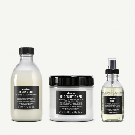 Подарунковий набір Davines OI Kit (OI Shampoo 280ml, OI Conditioner 250ml, OI Oil 135ml) — олія аннато, олія троянди, олія
