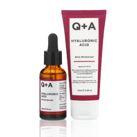 Подарунковий набір Q+A Hydrating Heroes для зволоження шкіри: сироватка та крем — глибоке зволоження, гіалуронова кислота,