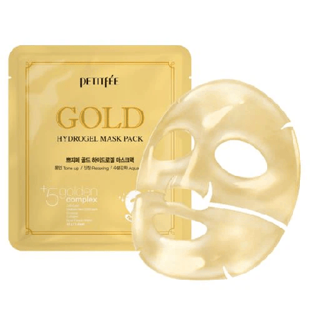 Гідрогелева маска PETITFEE Gold Hydrogel Mask Pack з золотим комплексом 32г — інтенсивне зволоження, розгладження зморшок,