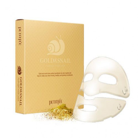 Гідрогелева маска PETITFEE Gold Hydrogel — вирівнювання тону, стимуляція синтезу колагену, з золотим комплексом та колагеном,