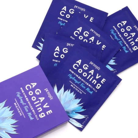 Гідрогелева маска PETITFEE Agave Cooling — вирівнювання тону шкіри, заспокоєння подразнень, з екстрактом чорноплідної горобини,