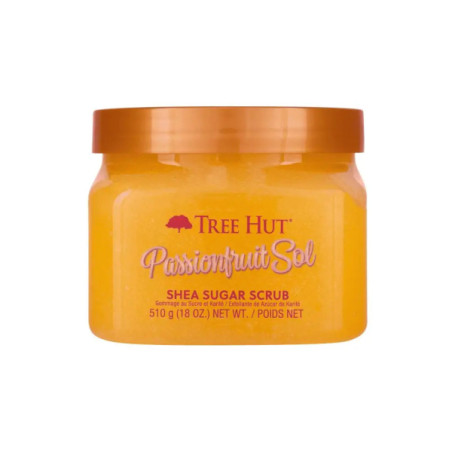 Скраб для тіла Tree Hut Passionfruit Sugar Scrub 510g — делікатне очищення та зволоження, цукор, олія ши, апельсинова олія —