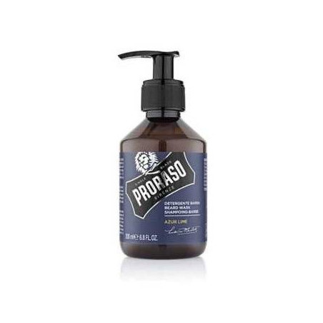 Proraso Beard Shampoo Azur Lime шампунь для бороди 200 мл з ароматом цитрусу та м'яти для делікатного очищення та живлення —
