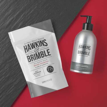 Hawkins and Brimble Beard Shampoo шампунь для бороди 300 мл з екстрактом кореня імбиру та гліцерином для зволоження та усунення