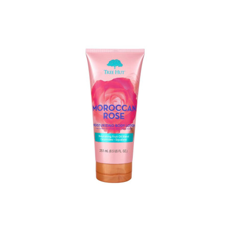 Лосьйон для тіла Tree Hut Moroccan Rose Hydrating Body Lotion 251ml — рицинова олія живить, трояндова олія покращує кровообіг,