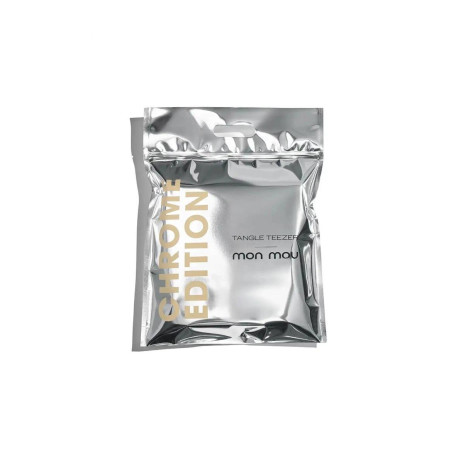 Tangle Teezer Mon Mou Chrome Edition: рушник-тюрбан Beige та щітка The Ultimate Detangler 2 шт — делікатний догляд за мокрим