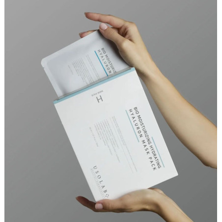 USOLAB Bio Moisturizing Hydrating Hyaluron Mask з календулою та гіалуроновою кислотою 30 мл — усунення подразнення, лікування