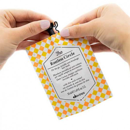 Невидима маска проти ламкості волосся Davines The Restless Circle 50ml — зміцнює структуру, підвищує гнучкість, усуває
