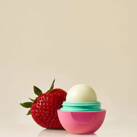 Бальзам для губ EOS Lip Balm Strawberry Sorbet 7 г — олія ши, жожоба, вітамін Е, зволоження, захист — текстура